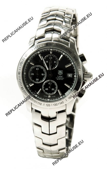 Tag Heuer Link 200 Meters Japanese Replica Quartz Watch in Black Dial
