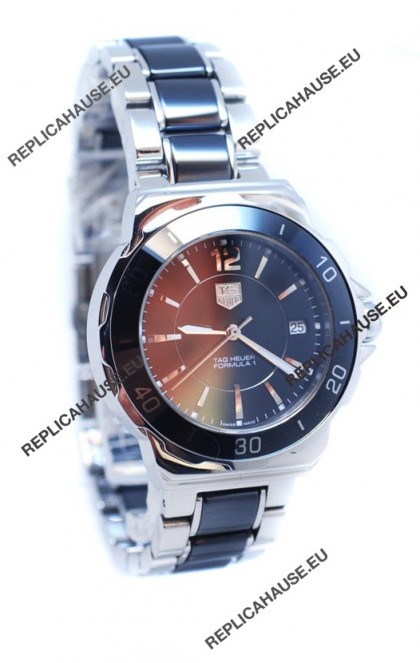 Tag Heuer Formula 1 Quartz Steel Black Ceramic Watch in Black Dial