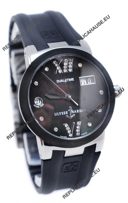 Ulysse Nardin Executive Dual Time Diamond Black Watch