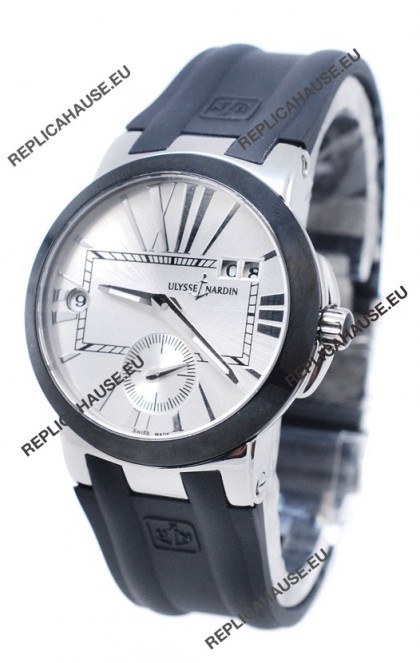 Ulysse Nardin Executive Dual Time Steel Black Watch