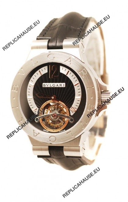 Bvlgari Grandes Diagono Complication Swiss Tourbillon Steel Watch