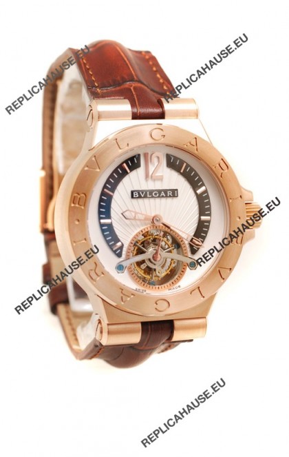 Bvlgari Grandes Diagono Complication Swiss Tourbillon Gold Watch