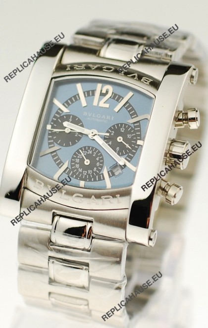 Bvlgari Assioma Japanese Quartz Watch in Blue Dial