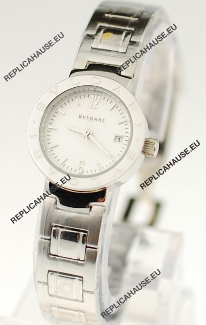 Bvlgari Quartz Japanese Steel Watch in Silver Dial