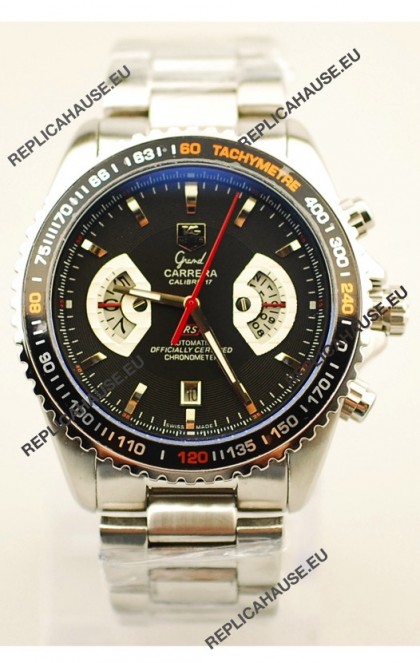 Tag Heuer Grand Carrera RS2 Japanese Replica Watch in Black Dial