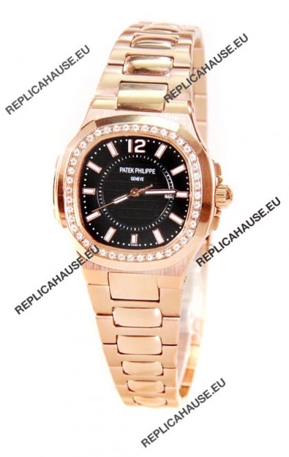 Patek Philippe Nautilus Ladies Replica Pink Gold Watch