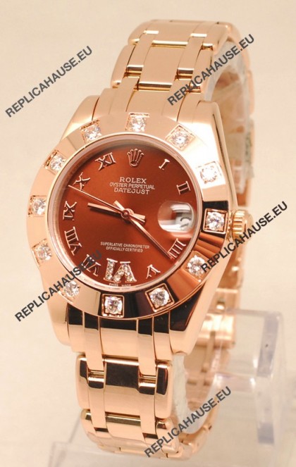 Rolex Datejust Swiss Replica Watch in Rose Gold - 36MM