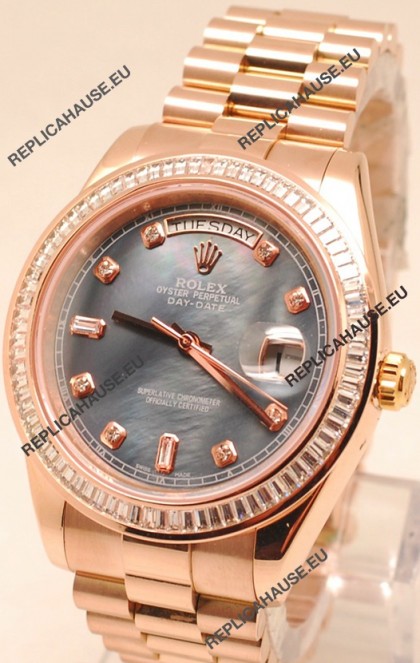 Rolex Day Date II Rose Gold Japanese Replica Watch