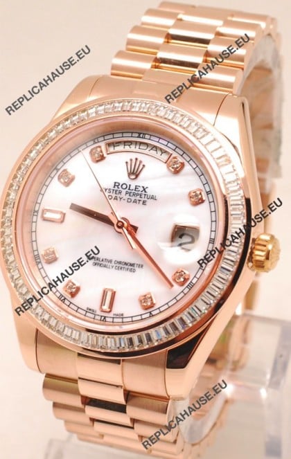 Rolex Day Date II Rose Gold Japanese Replica Watch