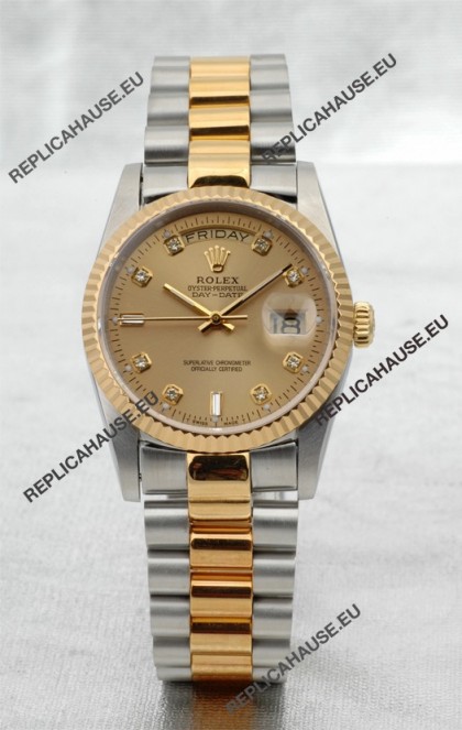 Rolex Day Date Two Tone Japanese Replica Watch