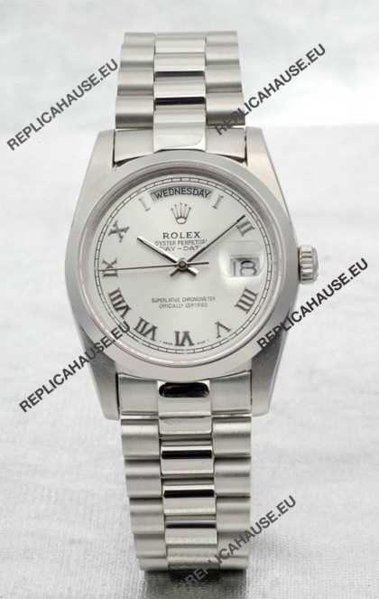 Rolex Day Date Silver Japanese Replica Watch