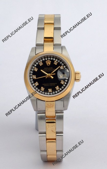 Rolex DateJust Two Tone Lady's Replica Watch
