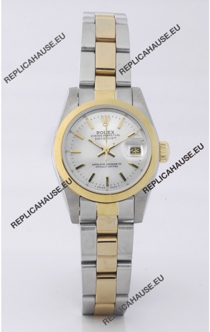 Rolex DateJust Two Tone Lady's Replica Watch