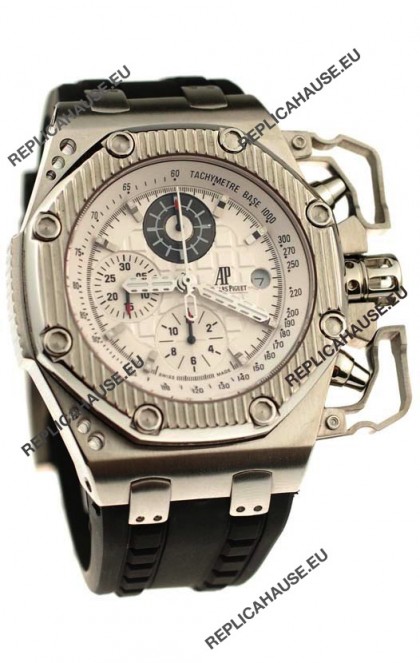 Audemars Piguet Royal Oak Offshore SurvivorÂ Swiss Chronograph Watch in White Dial