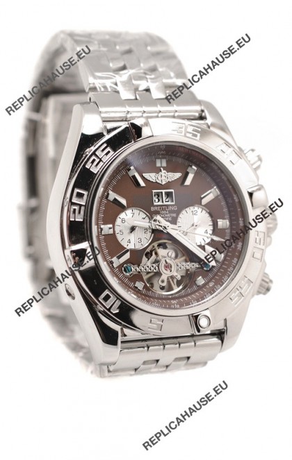 Breitling Chronograph Chronometre Replica Watch in Brown Dial
