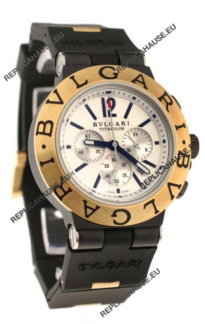 Bvlgari Scuba Swiss Body Japanese Watch in White Dial