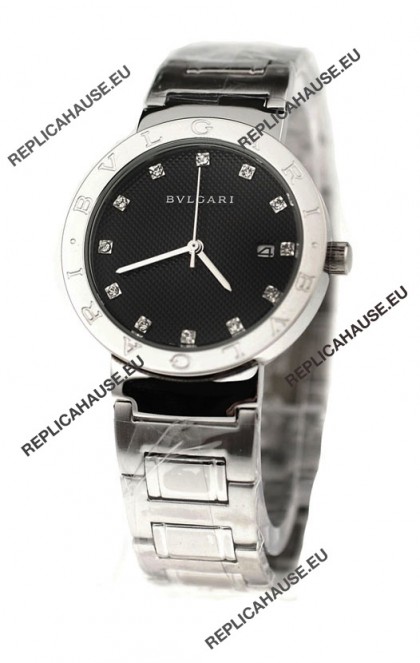 Bvlgari Quartz Japanese Watch in Diamond Markers
