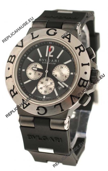 Bvlgari Scuba Swiss Body Japanese Steel Watch in Steel Bezel