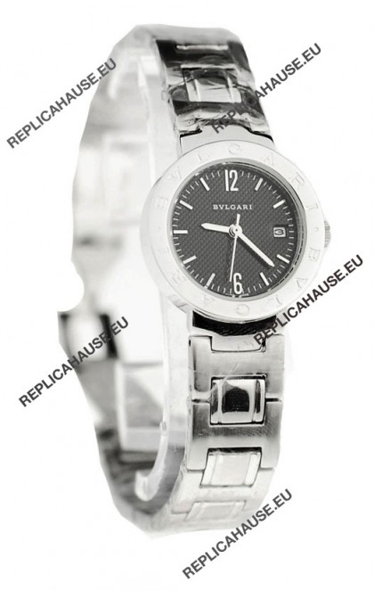 Bvlgari Quartz Japanese Watch in Black Dial