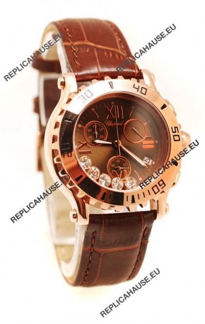 Chopard Happy Sport Ladies Gold Swiss Watch