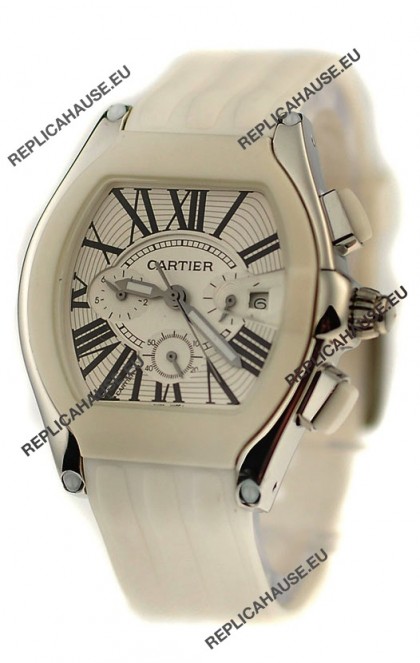 Cartier Roadster Japanese Replica Watch in White