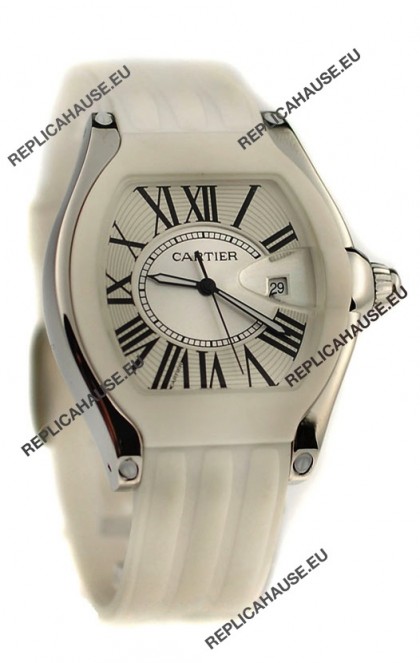 Cartier Roadster Japanese Replica Watch in White
