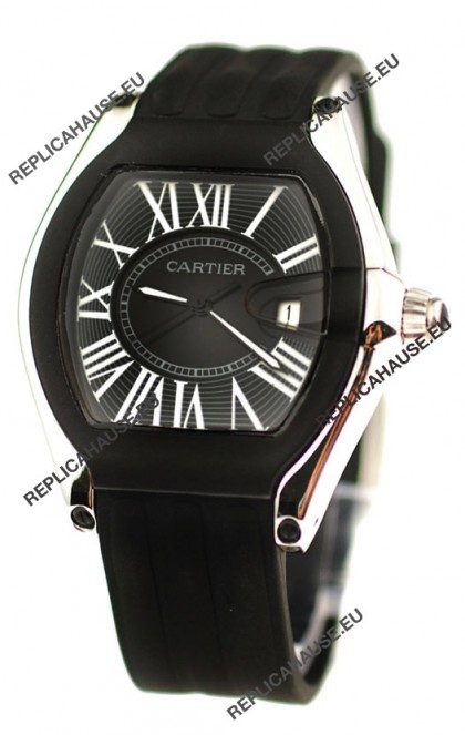 Cartier Roadster Japanese Replica Watch in Black
