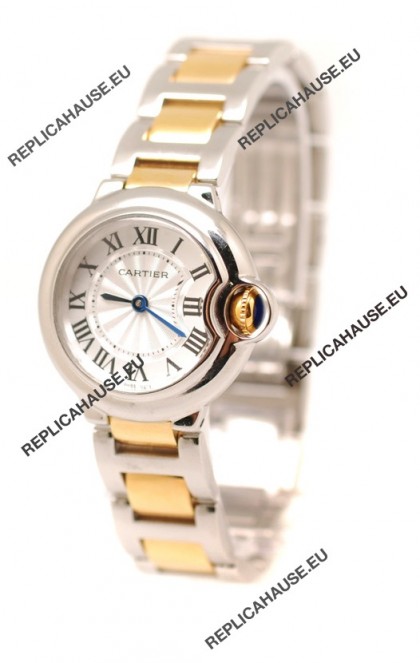 Ballon De Cartier Ladies Swiss Quartz Two Tone Watch