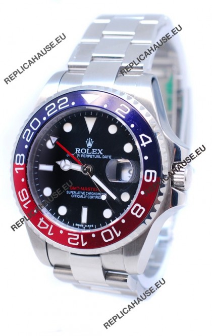 Rolex GMT Masters II 2011 Edition Replica Blue and Red Ceramic Bezel Watch