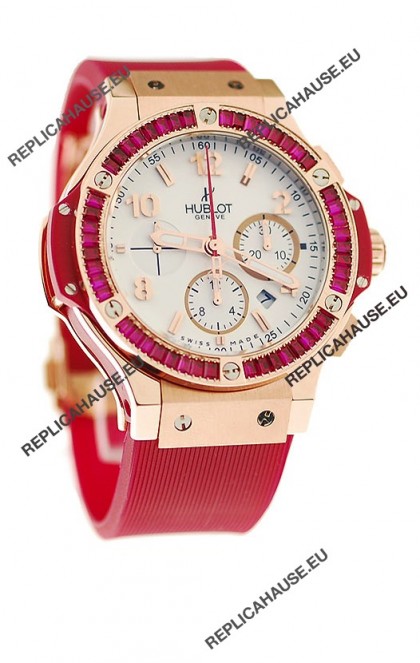 Hublot Gold Big Bang Tutti Fruitti Red Swiss Replica Watch