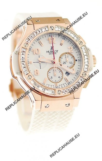 Hublot Big Bang Snow Edition Swiss Watch in Pink Gold Casing