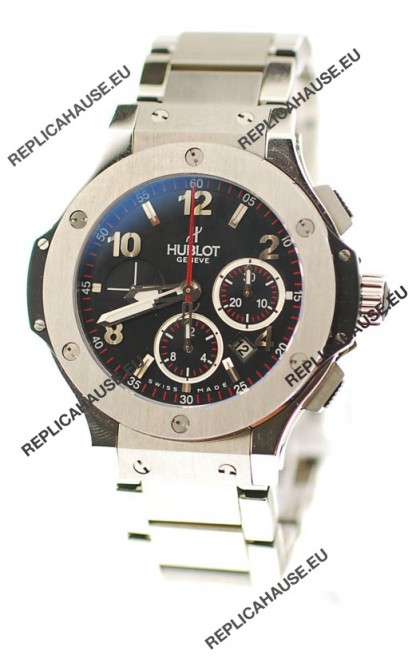 Hublot Big Bang Swiss Watch in Stainless Steel Strap