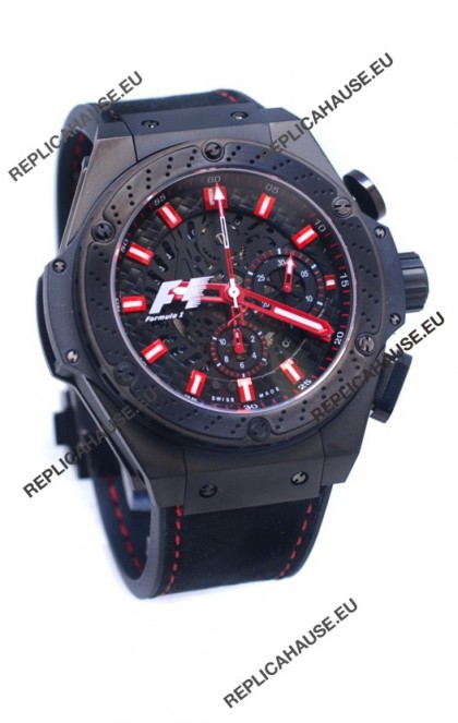 Hublot Big Bang F1 Edition King Power Swiss Replica Black Ceramic Watch