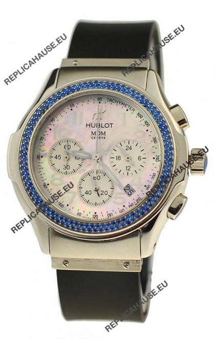 Hublot MDM Chronograph Swiss Replica Watch in Steel Case