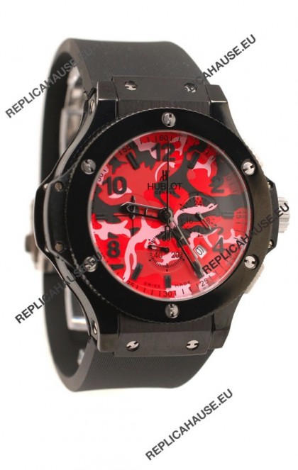 Hublot Big Bang Commando Red Camouflage Japanese Watch