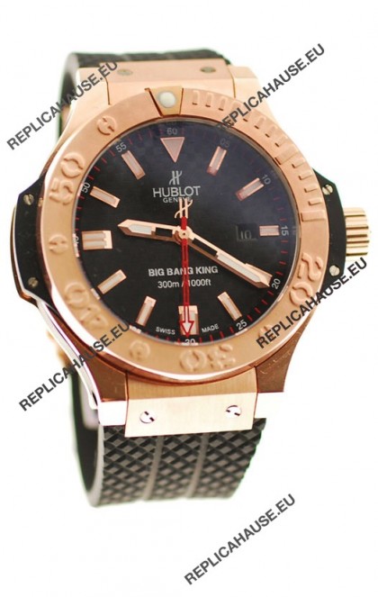 Hublot Big Bang King Swiss Replica Watch in Black Carbon Dial