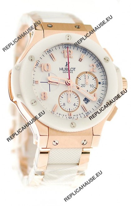 Hublot Big Bang 18K Pink Gold Casing Swiss Watch 