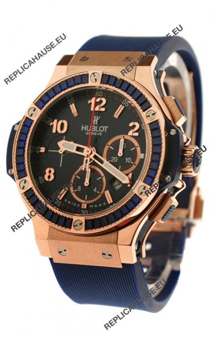 Hublot Big Bang Dark Blue Tutti Fruitti Watch in Purple Diamonds