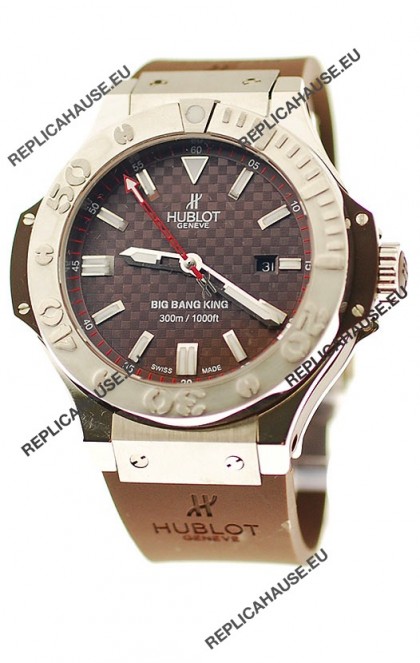 Hublot Big Bang King Swiss Watch in Steel Case Palladium Coated Bezel