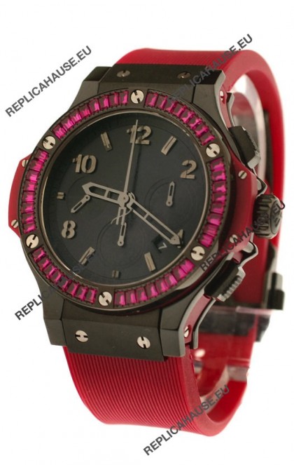 Hublot Black Big Bang Red Tutti Frutti Swiss Replica Watch
