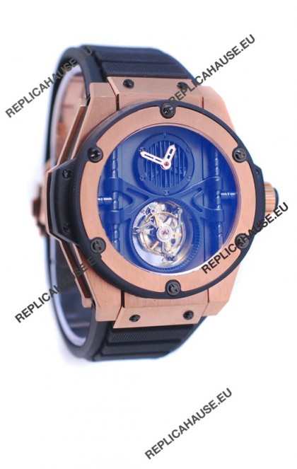 Hublot King Power Vendome Manufacture Tourbillon Swiss Rose Gold Watch