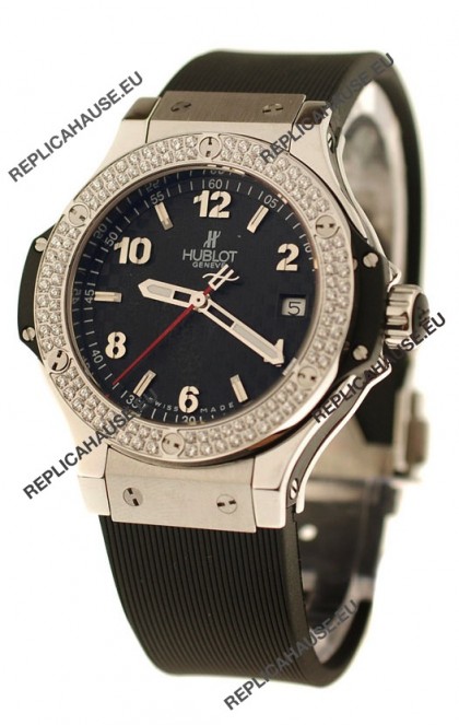 Hublot Big Bang Steel Collection Diamond Swiss Quartz Watch