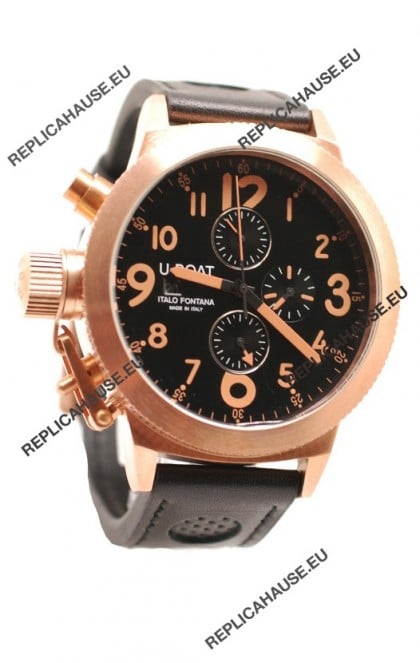 U-Boat Flightdeck Japanese Gold Replica Watch