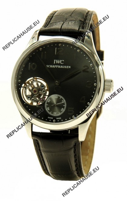 IWC Portuguese Tourbillon Swiss Replica Watch in Grey Dial
