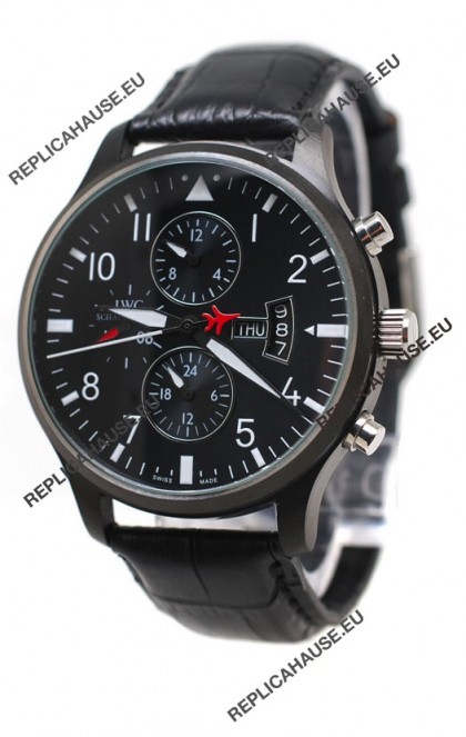 IWC Pilot Spitfire Automatic Japanese PVD Watch in Black 