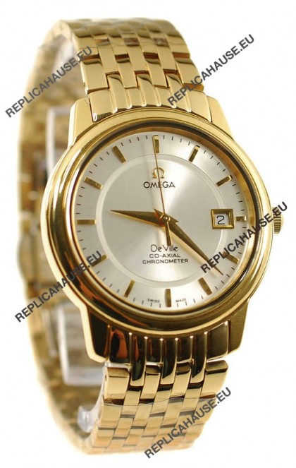 Omega Co-Axial Deville Japanese Gold Watch