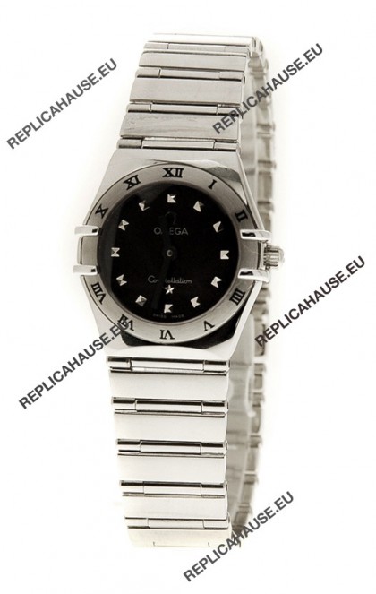 Omega Constellation Ladies Swiss Watch in Black Dial