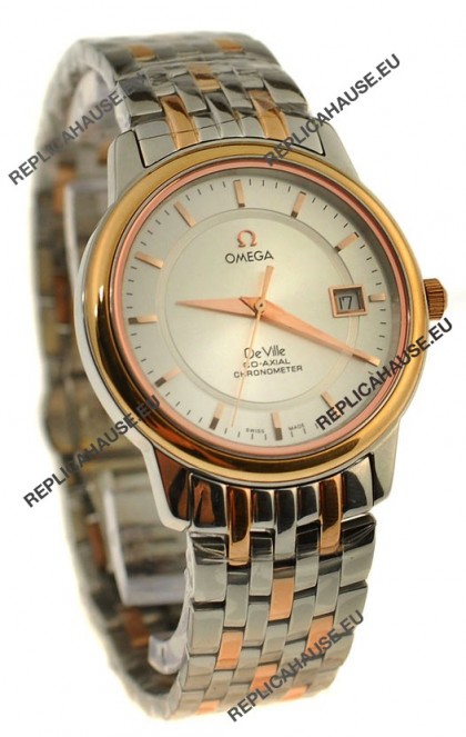 Omega Co-Axial Deville Japanese Rose Gold Watch in Rose Gold Stick Markers
