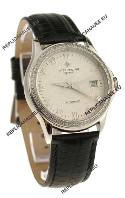 Patek Philippe Geneve Replica Watch in Roman Hour Markers