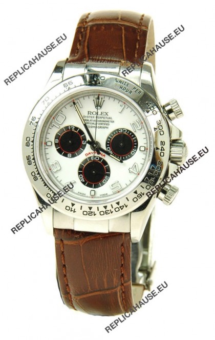 Rolex Daytona Cosmograph Swiss Replica Watch in White Dial